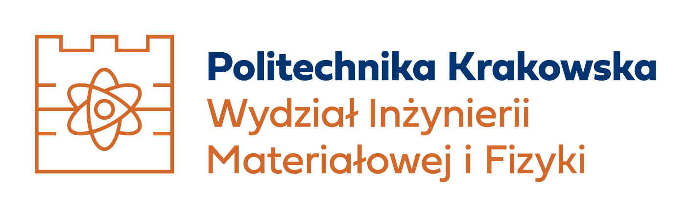 asymetryczne logo Wydziału Inżynierii  Materiałowej i Fizyki do stosowania samodzielnie lub z sygnetem Politechniki Krakowskiej
